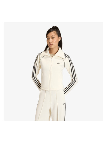 Суитшърт adidas Slim Fitted Firebird Track Top Off White L