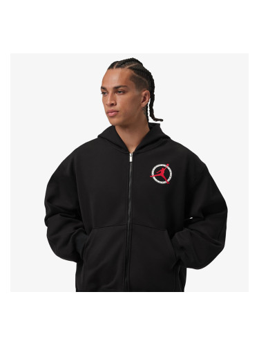 Суитшърт Jordan Flight Club Fleece Men's Full-Zip Knit Sweatshirt Black L