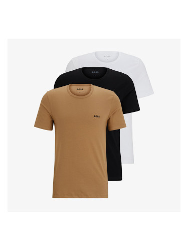 Тениска Hugo Boss T-Shirt 3-Pack Classic Beige/ Black/ White M