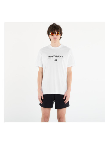 Тениска New Balance Linear Graphic T-Shirt White XL