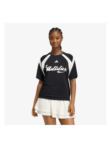 Тениска adidas House Of Tiro Jersey Black/ Off White/ White L