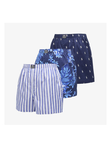Боксерки Ralph Lauren Open Boxer-3 Pack Boxer Blue L