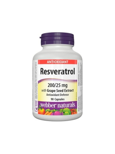 Ресвератрол (с гроздово семе) 225 mg 90 капсули | Webber Naturals