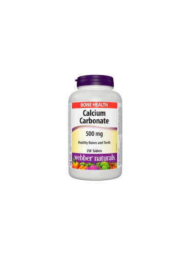Калций (карбонат) 500 mg 250 таблетки | Webber Naturals