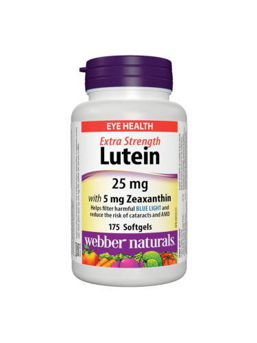 Лутеин 25 mg + Зеаксантин 5 mg 175 софтгел капсули | Webber Naturals