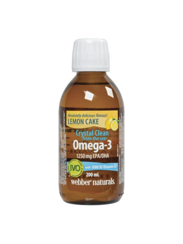 Crystal Clean from the sea® Omega-3 1250 mg (EPA/DHA 750/500) + витамин D3 1000 IU 200 ml | Webber N