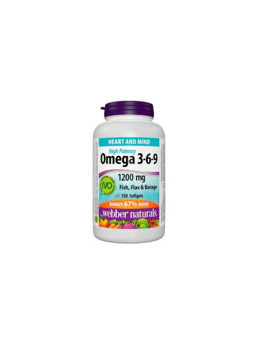 Омега 3-6-9 1200 mg 150 софтгел капсули | Webber Naturals