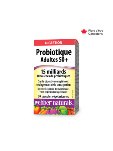Пробиотик за възрастни 50+ (15 млрд. активни пробиотици, 10 щама формула) 30 V капсули | Webber Natu