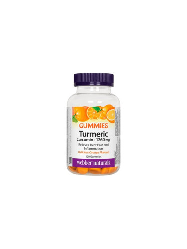 Куркума Турмерик Куркумин Гъми 120 желирани таблетки | Webber Naturals