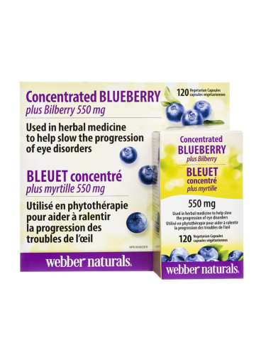 Синя + Черна боровинка 120 капсули | Webber Naturals