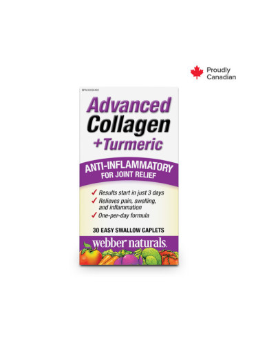 Advanced Collagen + Turmeric Колаген + Куркума 30 мини каплети | Webber Naturals