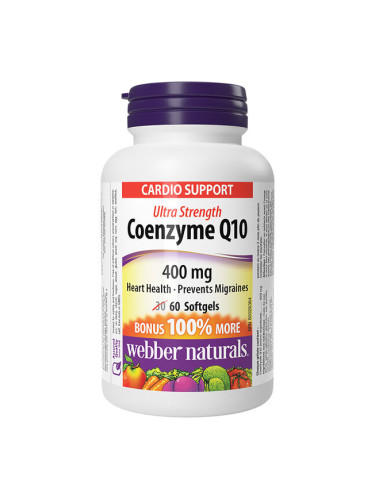 Коензим Q10 Ultra Strength 400 mg 60 софтгел капсули | Webber Naturals