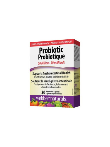 Пробиотик (50 млрд. активни пробиотици, 10 щама) 30 V капсули | Webber Naturals