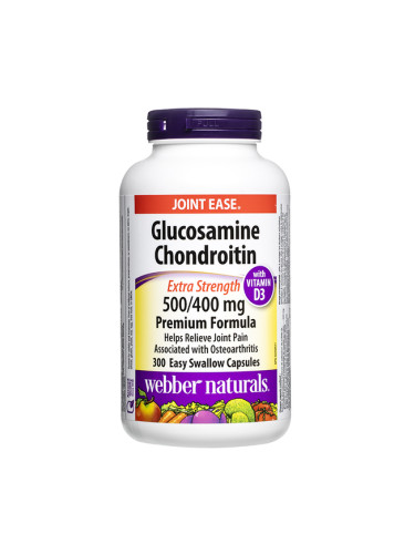 Глюкозамин, хондроитин + Витамин D3 300 капсули | Webber Naturals