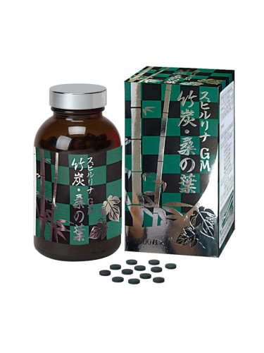 Спирулина + бамбуков въглен и черничеви листа 1000 таблетки | Japan Algae