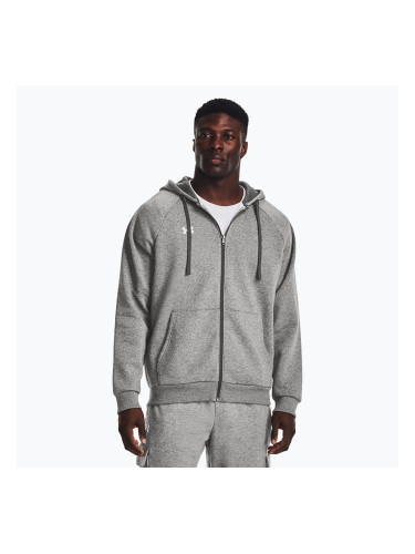 Мъжки суитшърт Under Armour Rival Fleece FZ castlerock light heather/white