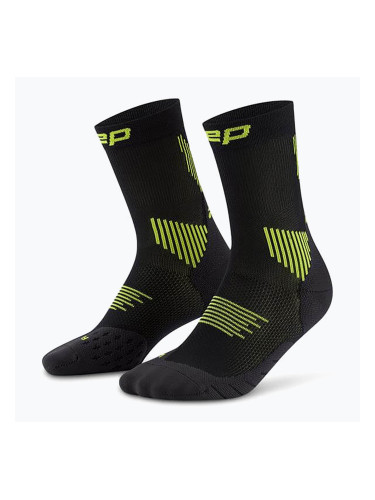 CEP Мъжки чорапи за компресия Run Mid Cut 5.0 black/lime