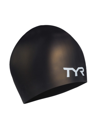 Шапка за плуване TYR Wrinkle-Free черна LCSL_001