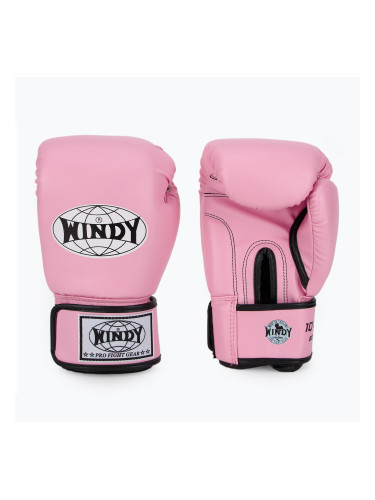 WINDY Classic Синтетична кожа розови боксови ръкавици