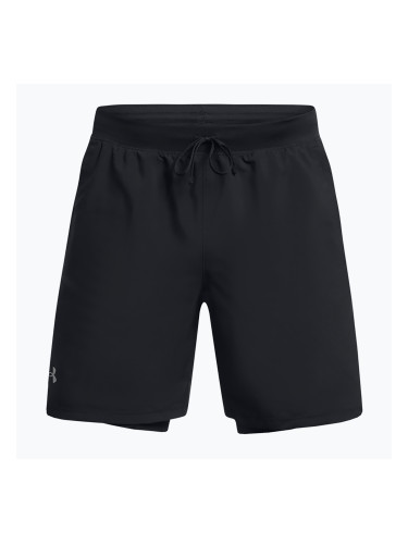 Мъжки къси панталони за бягане Under Armour Launch 7“ 2IN1 black / black / reflective