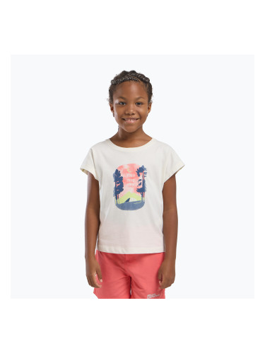 Детска тениска Jack Wolfskin Graphic print cotton white