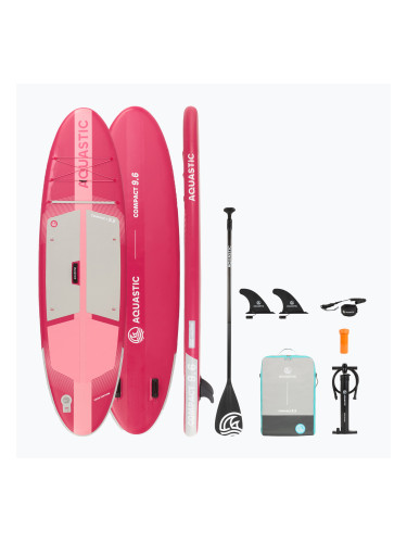 SUP AQUASTIC Компактна 9'6" дъска в розово