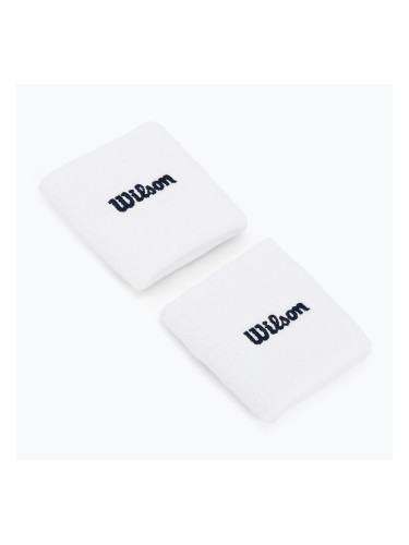 Тенис лента за китка Wilson Wristband 2 бр. bright white