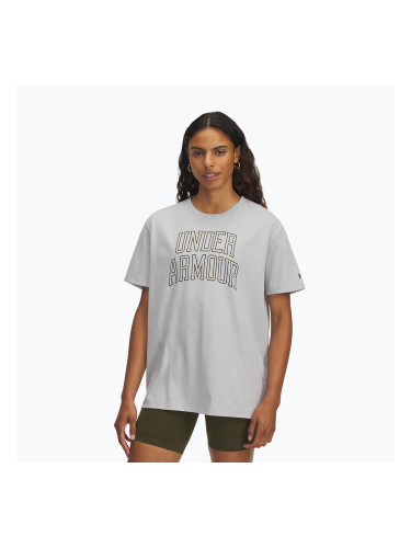 Дамска тениска за тренировка Under Armour Rival Campus mod gray light heather/expedition green