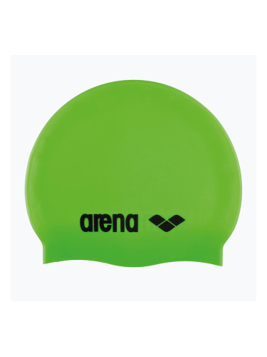Детска шапка за плуване arena Classic Silicone Jr acid lime/black