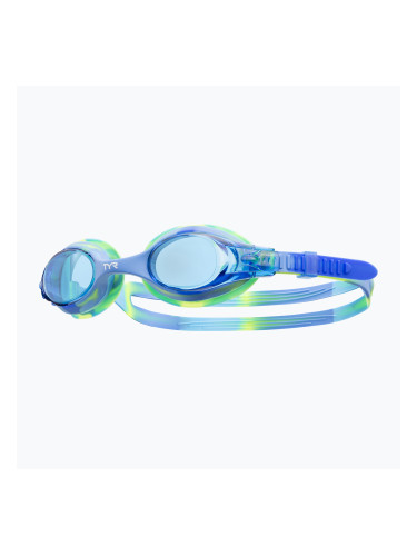 Детски очила за плуване TYR Swimple Tie Dye Non-Mirrored blue/blue/green