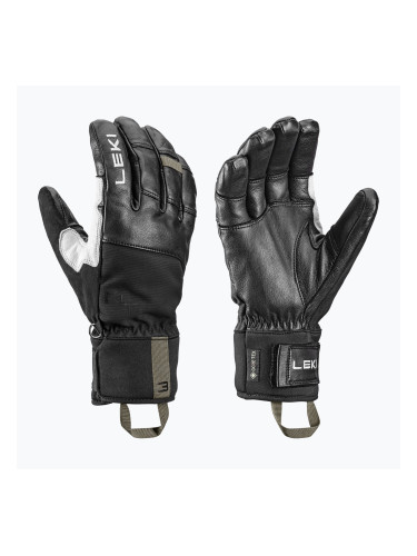 Мъжки скиорски ръкавици Leki Montera Pro GTX black/white/burnt olive