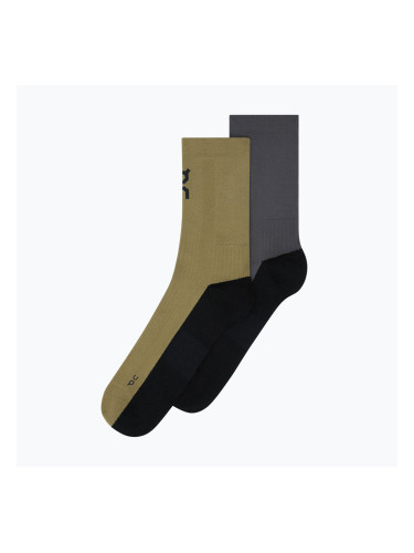 Чорапи On Trail High 2 чифта olive/eclise