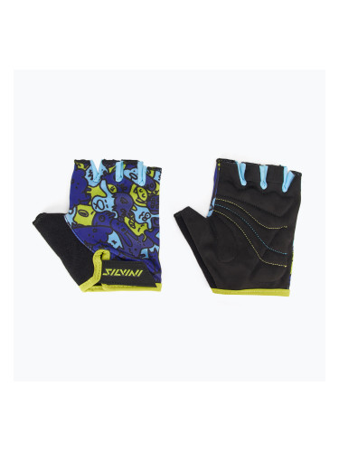 SILVINI детски ръкавици за колоездене Locri blue/neon