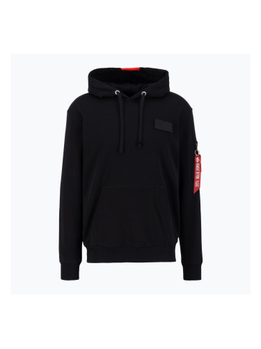 Alpha Industries Червена качулка с райета за мъже black