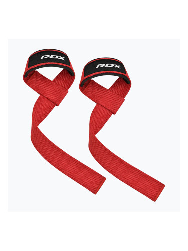 Каишки за вдигане на тежести RDX W1 Weight Training Wrist Straps red
