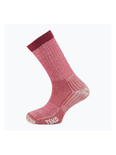 Трекинг чорапи TEKO Ecohike Light Half Cushion 2.0 червени