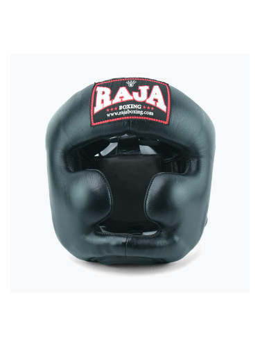 RAJA BOXING Полукожена черна боксова каска