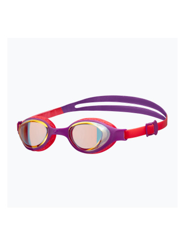 Детски очила за плуване arena Air Jr Mirror yellow copper/plum/bright coral