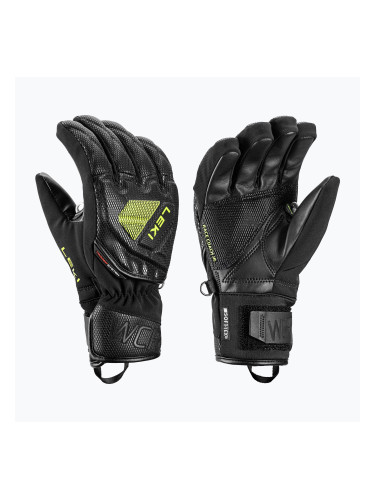 Детски скиорски ръкавици LEKI WCR C-Tech 3D Junior black/ice lemon