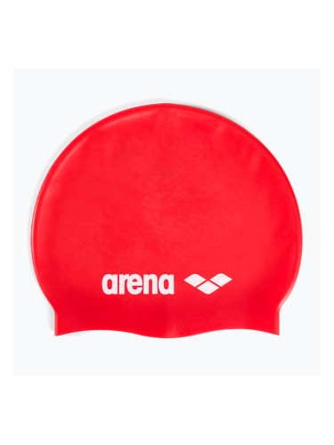 Arena Classic Силиконова червена/бяла шапка за плуване