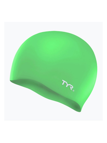Детска шапка за плуване TYR Wrinkle-Free Silicone apple green