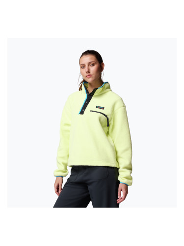 Дамски поларен суитшърт Columbia Helvetia II Cropped Half Snap Fleece citron haze/black/compass blue