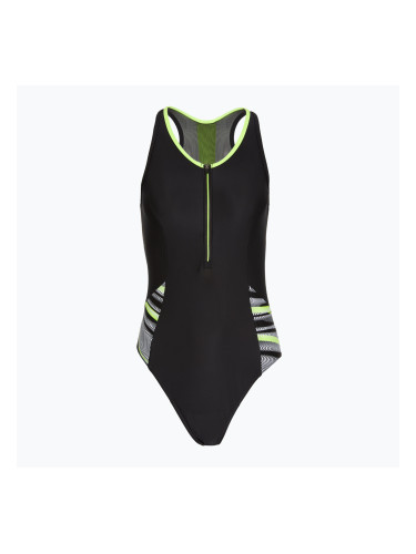 Speedo Reflect Wave черен/зелен дамски бански костюм от една част