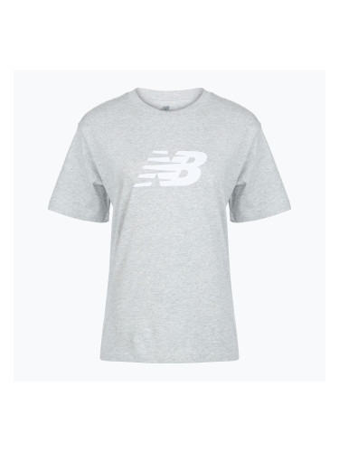 Дамска тениска New Balance Sport Jersey Relaxed Logo reflection/white/light arctic grey