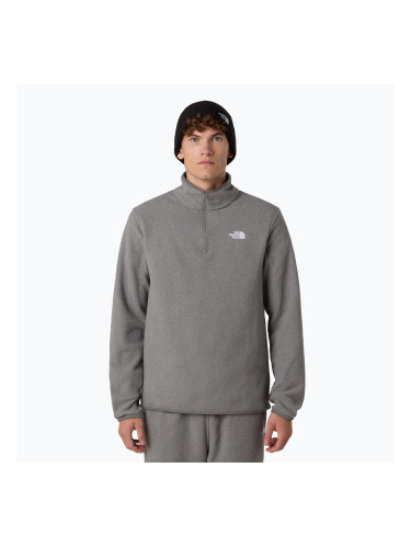 Мъжки суитшърт от полар The North Face Glacier Fleece 1/4 Zip mid grey heather