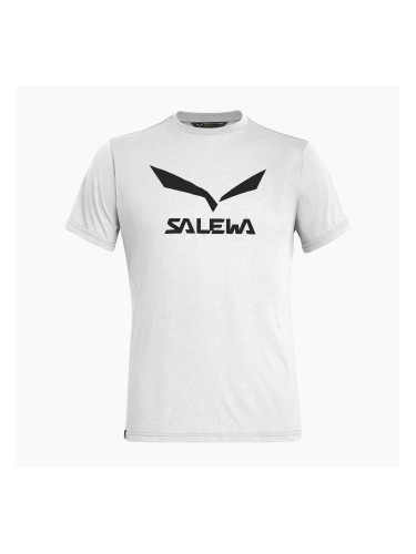 Мъжка тениска за трекинг Salewa Solidlogo Dry бяла 00-0000027018