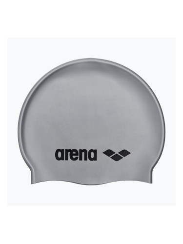 Детска шапка за плуване arena Classic Silicone сива 91670