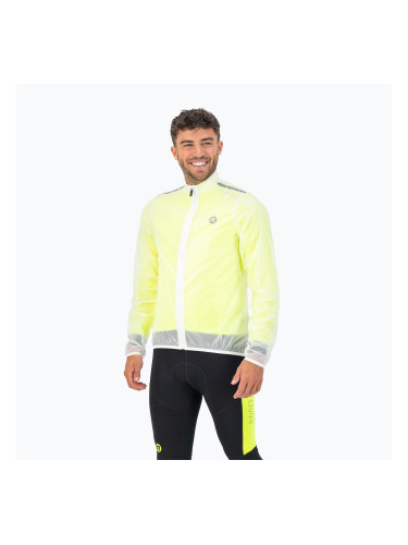 Мъжко яке за колоездене Rogelli Emergency white