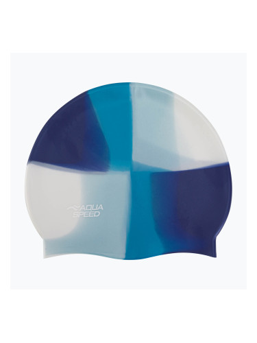 Шапка за плуване AQUA-SPEED Bunt 96 морско синьо и бяло 113