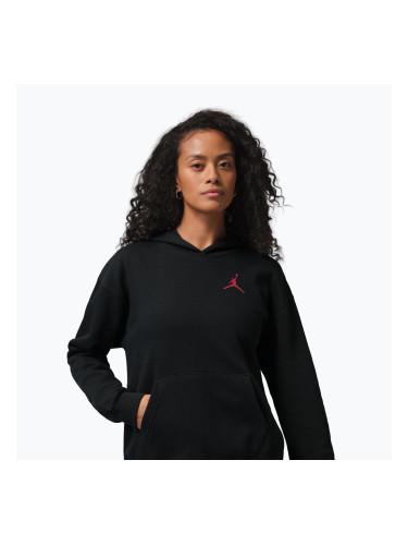Дамски суитшърт Jordan Fleece Hoodie black/gym red